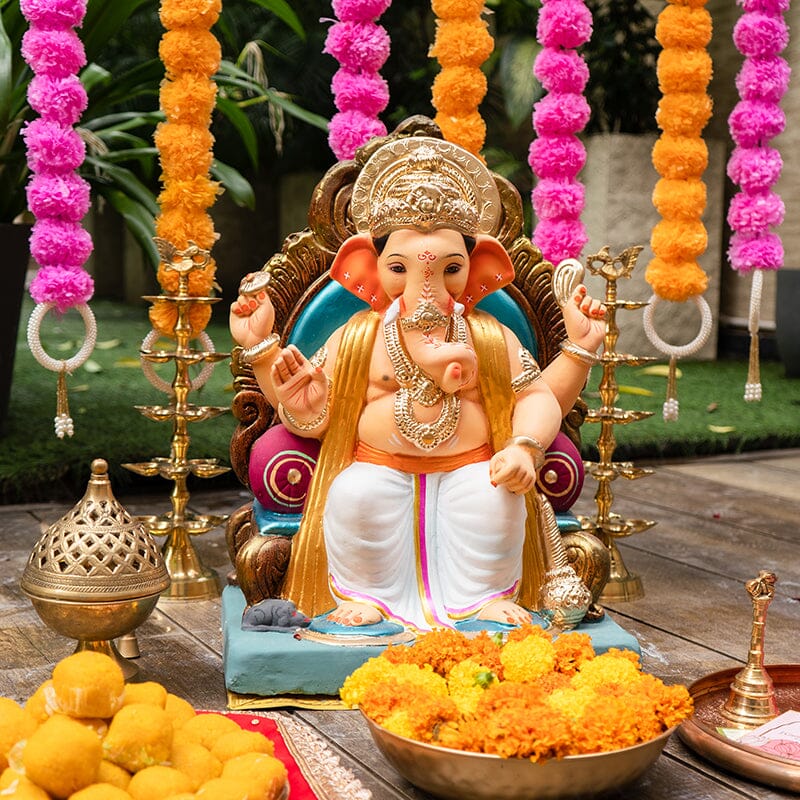 1.5FEET Eco-Friendly Lalbaugcha Raja Ganpati | Plant-A-Ganesha