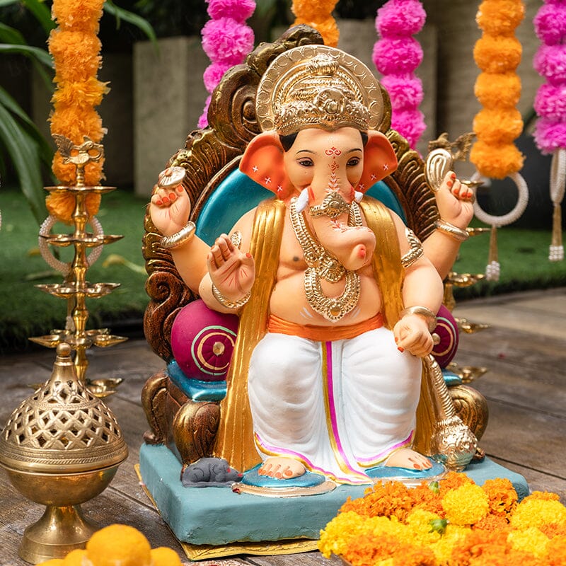 1.5FEET Eco-Friendly Lalbaugcha Raja Ganpati | Plant-A-Ganesha