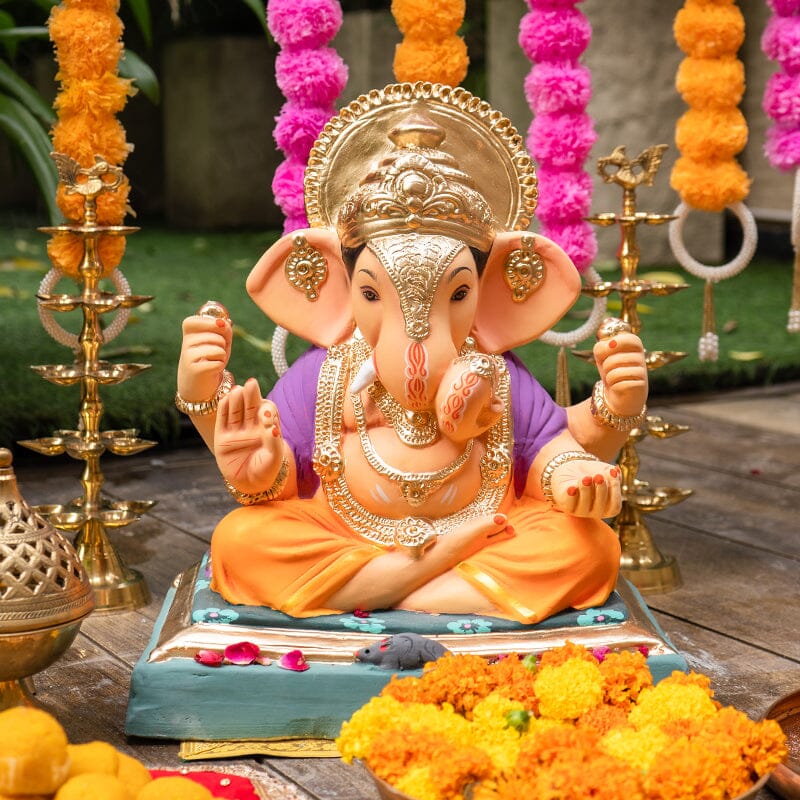 1.5FEET Eco-Friendly Dagdu Sheth Ganapati | Plant-A-Ganesha