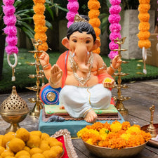 1.5FEET Eco-Friendly Pitambara Ganpati | Plant-A-Ganesha