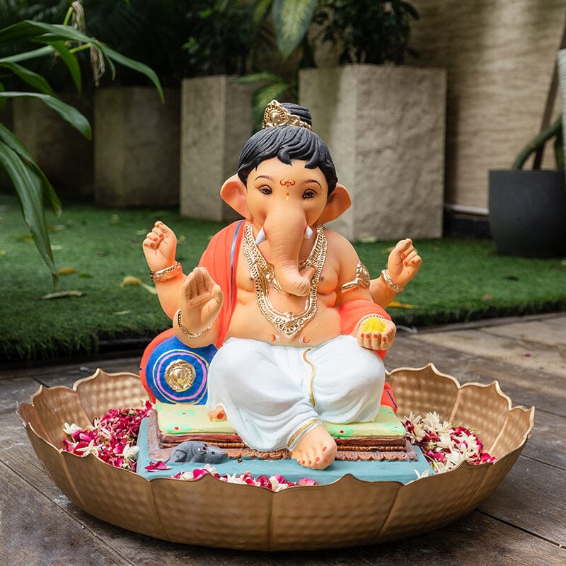 1.5FEET Eco-Friendly Pitambara Ganpati | Plant-A-Ganesha