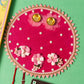 Red Meenakari Bhaiya Bhabhi Rakhi Gift Box