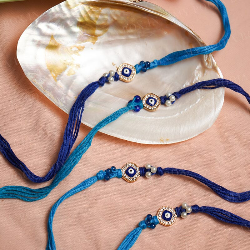 Intricate Diamond Studded Evil Eye Rakhi