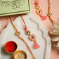 Ahoora Meena Crystal Pink Bhaiya Bhabhi Rakhi