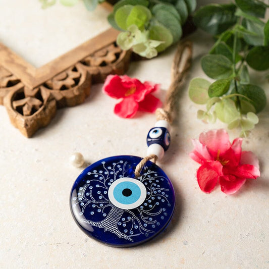 Round Glass Turkish Evil Eye