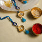 Evil Eye Golden Shell Bhabhi Rakhi