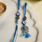 Blue Evil Eye Shell Bhaiya Bhabhi Rakhi