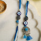 Blue Evil Eye Shell Bhaiya Bhabhi Rakhi