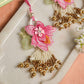 Floral Pink Embroidered Bhabhi Lumba Rakhi