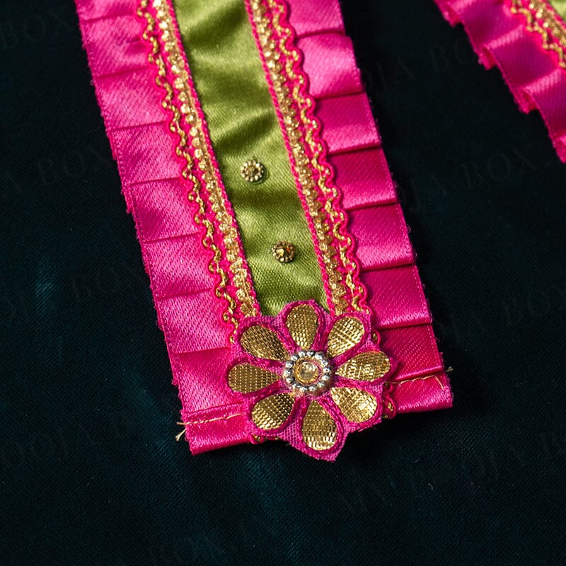 Green & Pink Patka/Dupatta - 55cm.