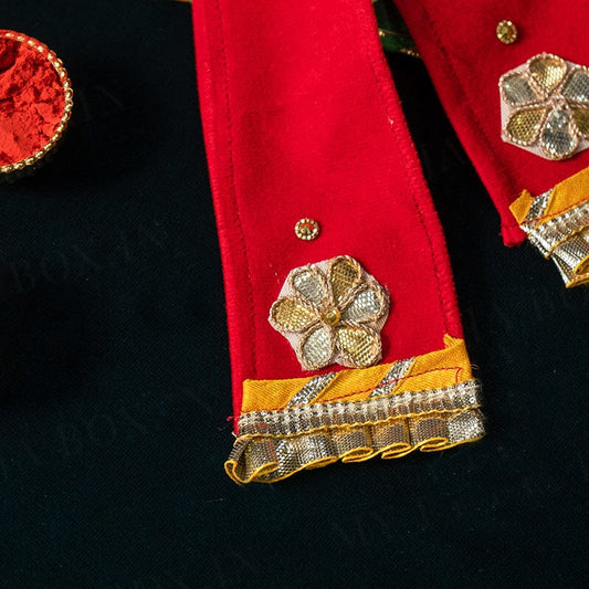 Velvet Patka/Dupatta Red - 30cm.