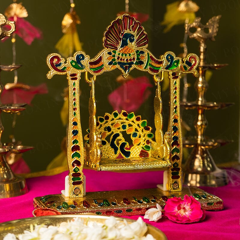 Krishna Vishram Meenakari Jhula