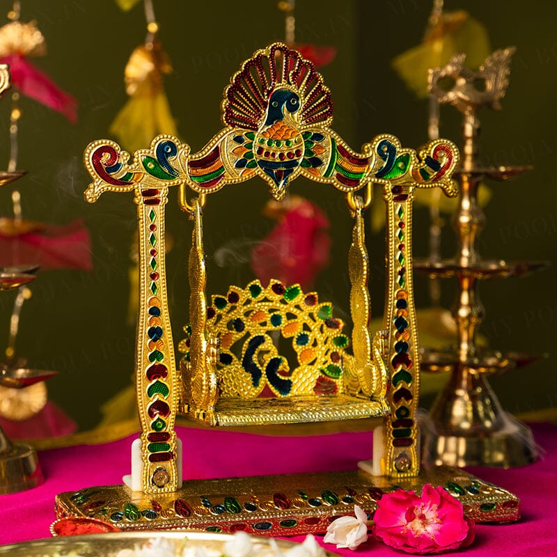 Krishna Vishram Meenakari Jhula