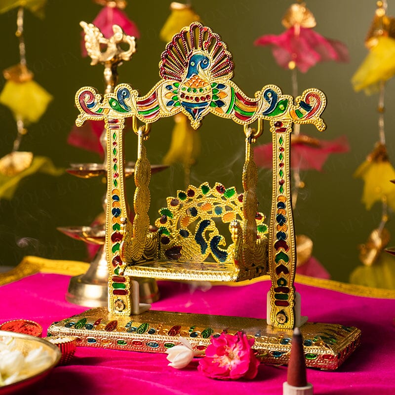 Krishna Vishram Meenakari Jhula