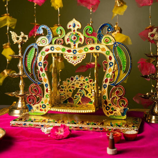 Ladoo Gopal Meenakari Krishan Jhula