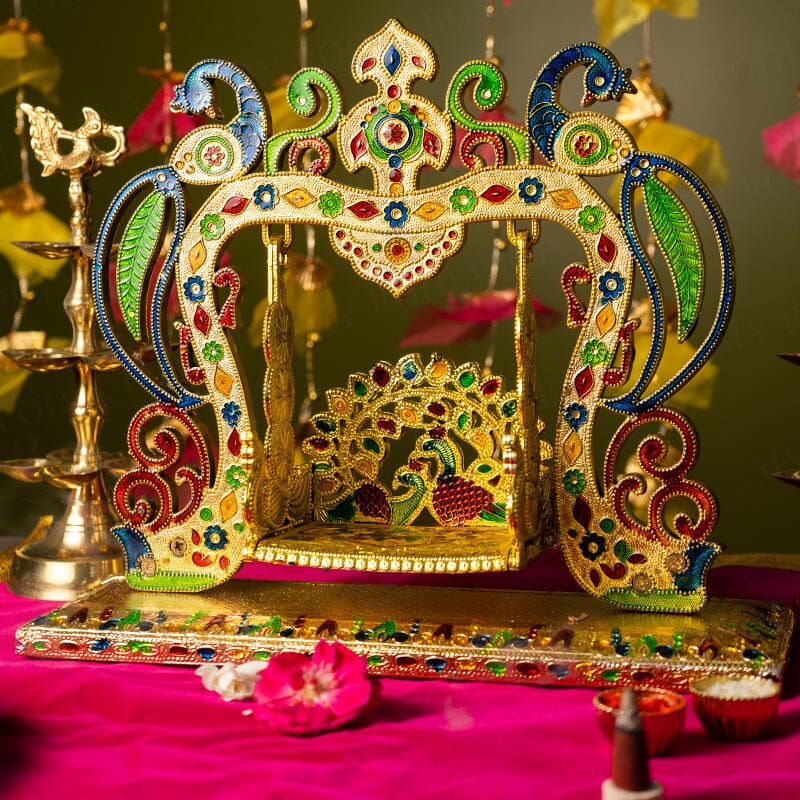 Ladoo Gopal Meenakari Krishan Jhula