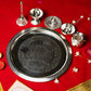 Decorative Silver Pooja Thali
