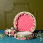 Blooming Pink Rose Karwa Chauth Thali Set