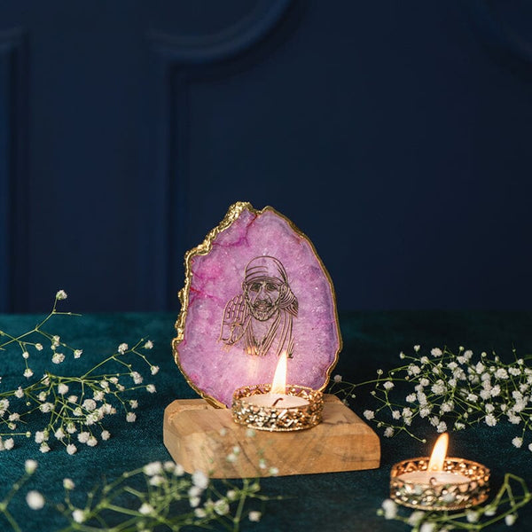 Agate Sai Baba Showpiece For Home Decor Car Idol