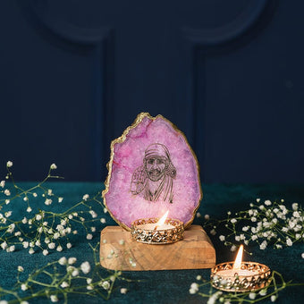 Agate Sai Baba Showpiece For Home Decor Car Idol