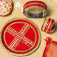 Nayantara Red Gota Karwa Chauth Thali Set