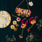 Rosy Pink Charm Floral Jewellery Set