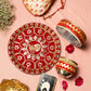 Swarnika Red Zari Karwa Chauth Thali Set