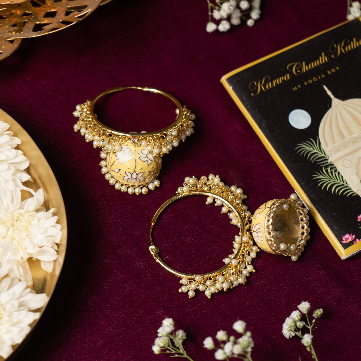 Royal Kundan Lemon Jhumka