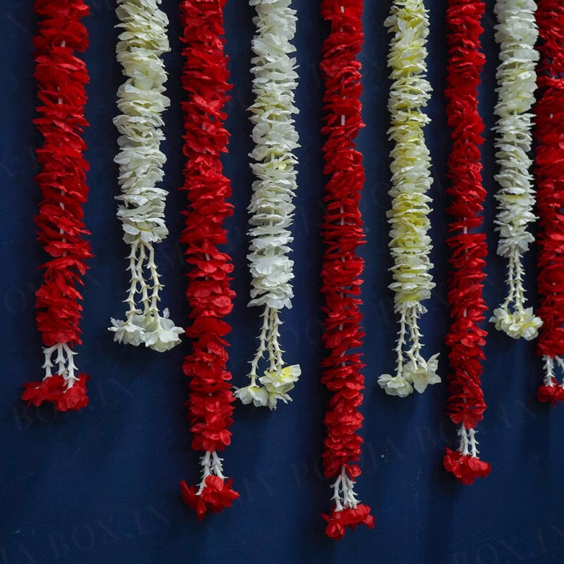 Artificial Jasmine Flower And Rose Red Backdrop Decoration