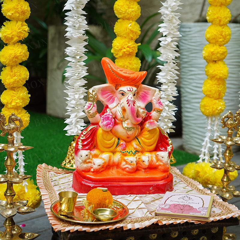 10INCH Pitambara Eco-Friendly Ganpati | Plant-A-Ganesha