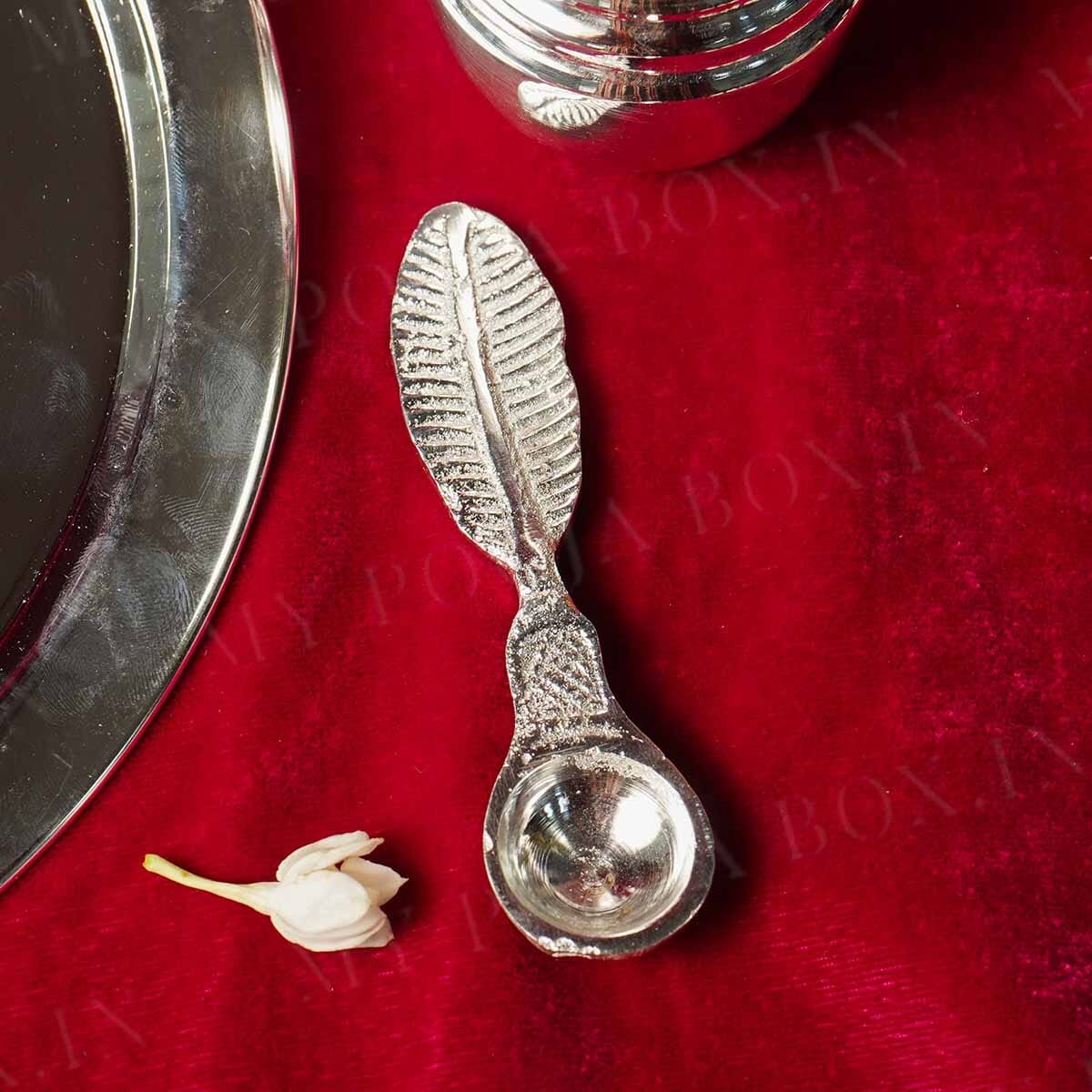 Elegant Silver Plated Pooja Thali Set