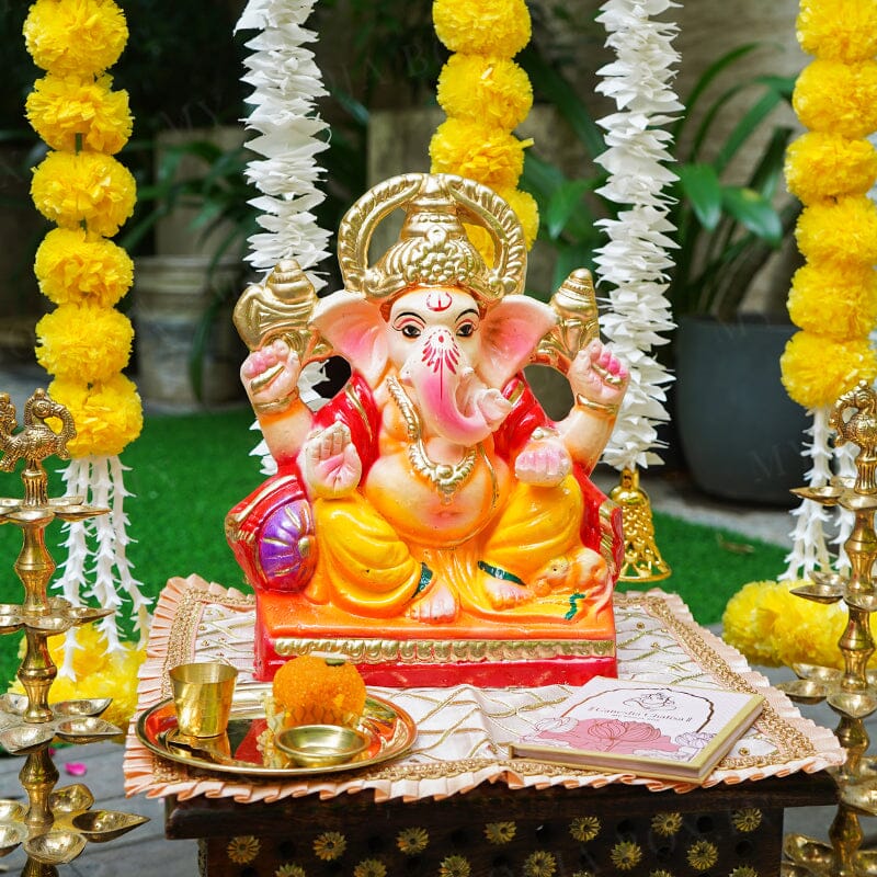 10INCH Lambakarna Eco-Friendly Ganpati | Plant-A-Ganesha