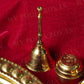 Floral Ornate Brass Pooja Thali Set