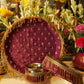 Maroon Tassles Karwa Chauth Thali Set