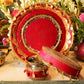 Pink Mirror Gold Coins Karwa Chauth Thali Set