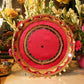 Pink Mirror Gold Coins Karwa Chauth Thali Set