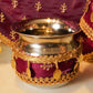 Maroon Gold Coins Karwa Chauth Thali Set