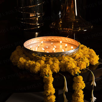 Silver Finish Luxury Scented Candle Urli