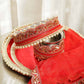 Red Lace Karwa Chauth Thali Set with Cover