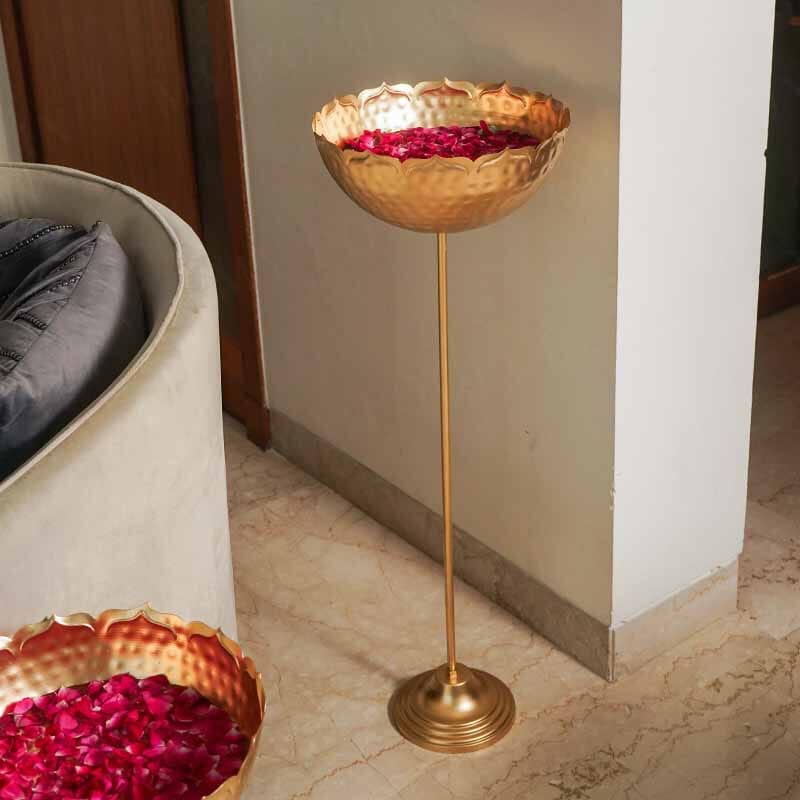 Gold Taj Urli with Stand (Tall)