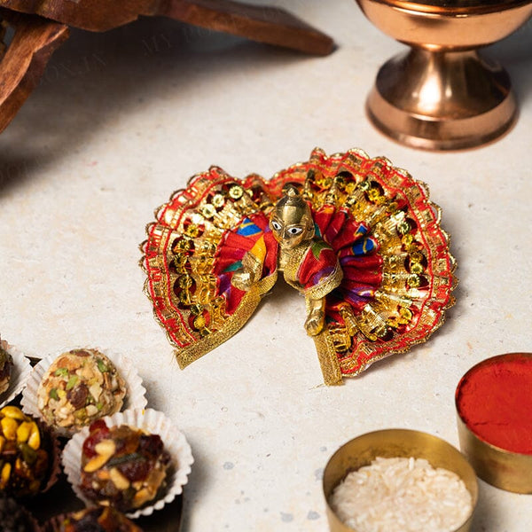 Laddu Gopal Dress with Artistic Abstract Print - Size no. 1