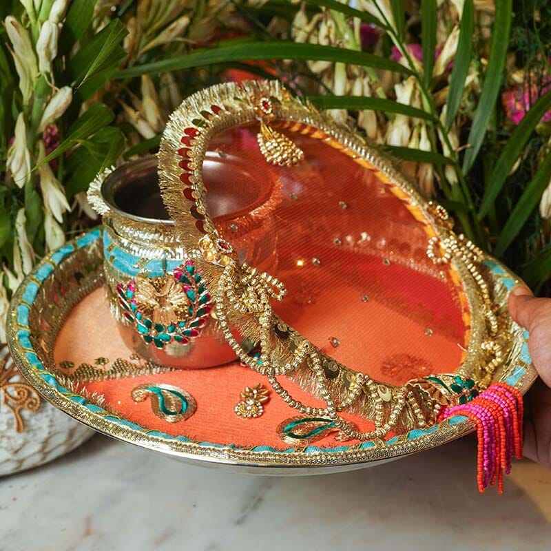 Anokhi Colorful Karwa Chauth Thali Set