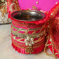 Pink Bloom Chic Karwa Chauth Thali Set