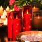 Acrylic Glass String Lights Red Led Candles with Remote (Set of 3)