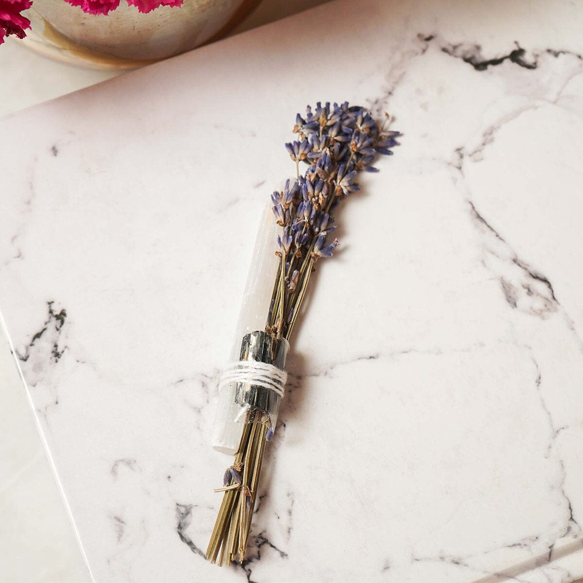 Cleanse & Recharge Black Obsidian & Selenite with Organic Lavender