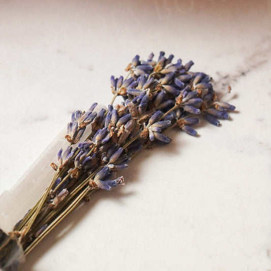 Cleanse & Recharge Black Obsidian & Selenite with Organic Lavender