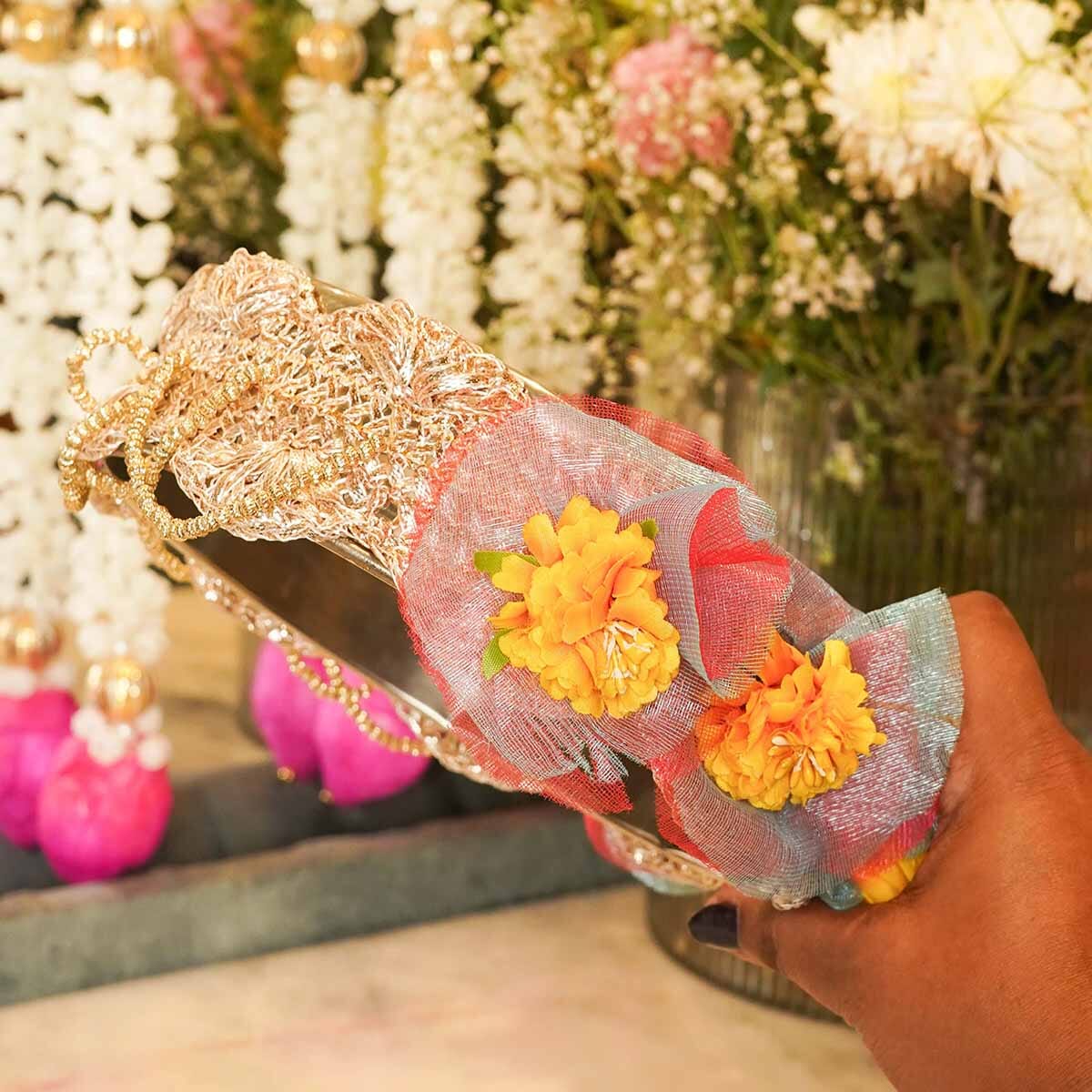 Floral Blossom Karwa Chauth Thali Set