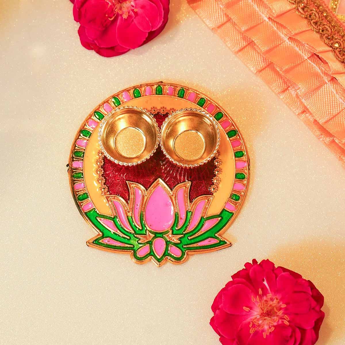 Phool Kamal Roli Akshat Mini Thali