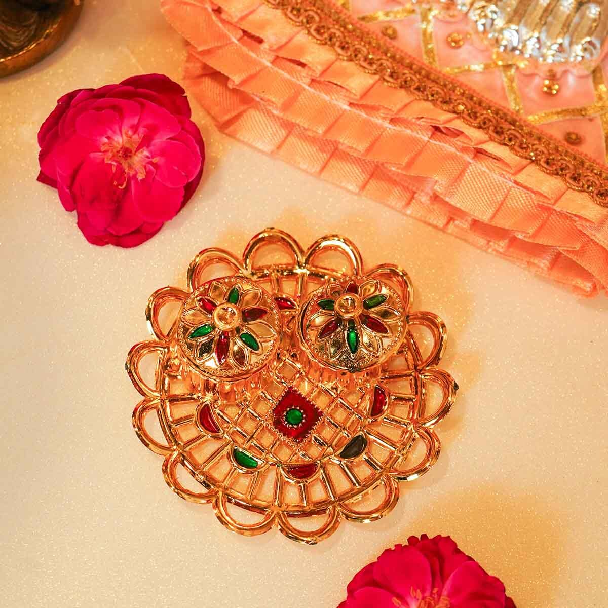 Golden Scallop Roli Akshat Mini Platter