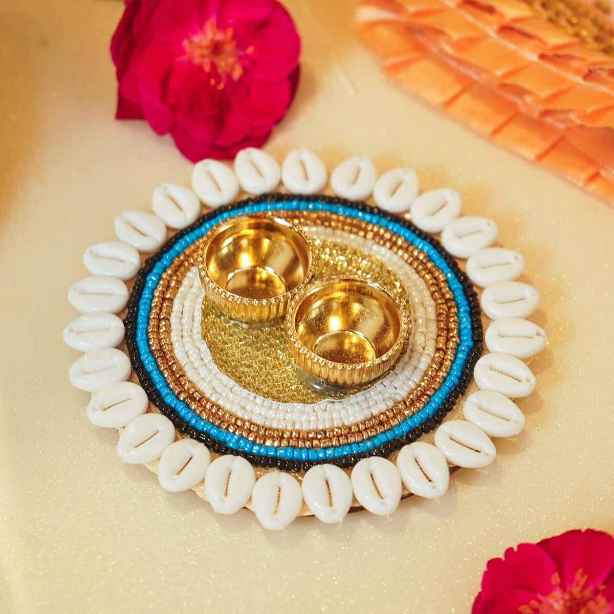 Blue Shells Roli Akshat Mini Thali